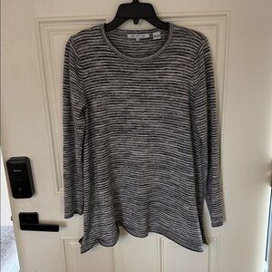 Eight Eight Eight Gray Striped Women's Top
